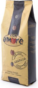 Donkere branding – Caffe Con Amora Arabica koffiebonen