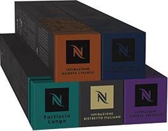 Nespresso Intens Koffie Pakket - 5 x 10 Cups