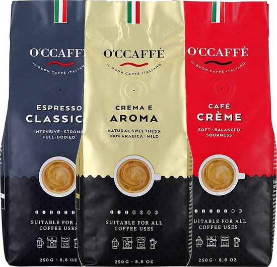 O'ccaffè - Italiaanse koffiebonen Proefpakket