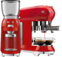 SMEG ECF01RDEU + Koffiemolen
